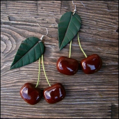 Серьги черешни