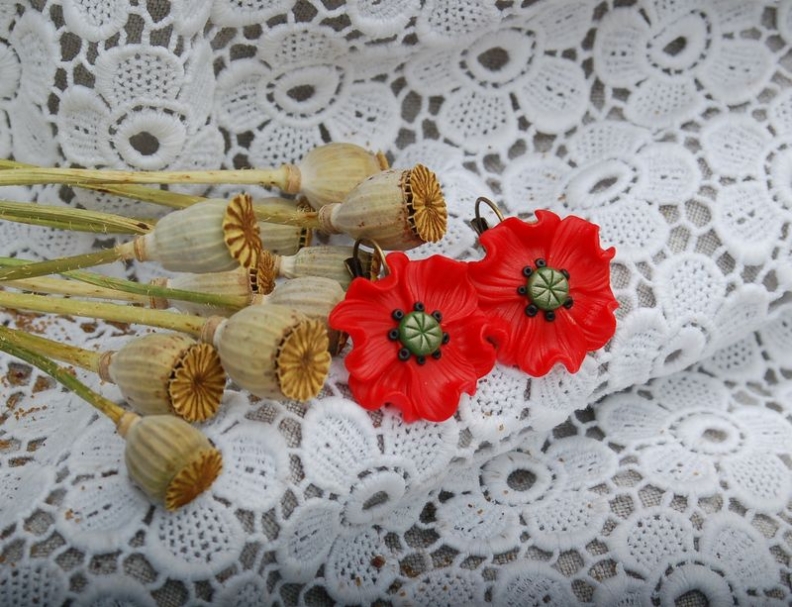 Серьги маки